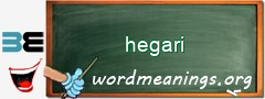 WordMeaning blackboard for hegari